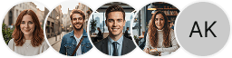 Multiple investor profile avatars on Signal Vestode trading review block